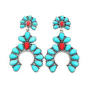 Turquoise Like Stone Accent Post Earrings E2251
