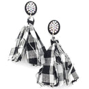 Buffalo Plaid Tassel Earrings  E2252