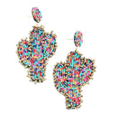 Cactus Plant Design Accent Earrings E2257