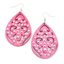 Filigree Cut Out Wooden Earrings  E2257