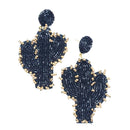 Cactus Plant Design Accent Earrings E2258