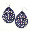 Filigree Cut Out Wooden Earrings  E2259