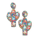Cactus Plant Design Accent Earrings E2263