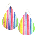 Cork Leather Accent Earrings E2267
