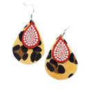 Leopard Animal Design w/ Crystal Accent Earrings E2273