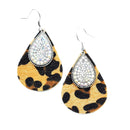 Leopard Animal Design w/ Crystal Accent Earrings E2274