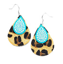 Leopard Animal Design w/ Crystal Accent Earrings E2275