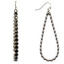 Enamel Coated Studded Hoop Accent Earrings E2283