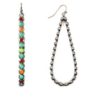Enamel Coated Studded Hoop Accent Earrings E2286-2