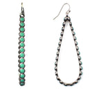 Enamel Coated Studded Hoop Accent Earrings E2286