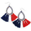 Sports Themed Tassel Flare Earrings E2310