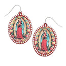 Lady Guadalupe Crystal Embedded Design Accent Earrings E2312