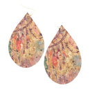 Cork Leather Accent Earrings E2319