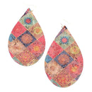 Cork Leather Accent Earrings E2320