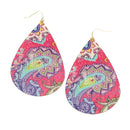 Cork Leather Accent Earrings E2322