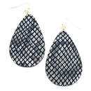 Animal Skin Leather Accent Earrings E2331