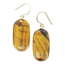 Natural Jasper Stone Accent Oval Earrings E2332