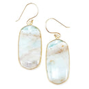 Copy of Natural Jasper Stone Accent Oval Earrings E2337