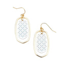 Filigree Accent Oval Earrings E2338
