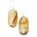 Natural Jasper Stone Accent Oval Earrings E2341