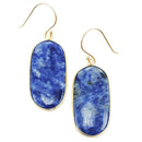 Natural Jasper Stone Accent Oval Earrings E2342