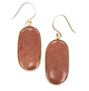 Natural Jasper Stone Accent Oval Earrings E2345
