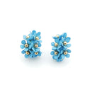 Floral Design Accent Post Earrings E2397
