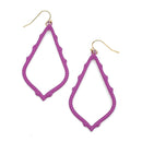 Epoxy Coat Accent Cut Out Earrings E2406