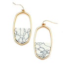 Stone & Cut out accent Earrings E2424