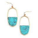 Stone & Cut out accent Earrings E2425