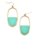 Stone & Cut out accent Earrings E2426