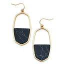 Stone & Cut out accent Earrings E2427