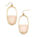 Stone & Cut out accent Earrings E2428