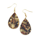 Acetate Tear Drop Pendant Accent Earrings E2451