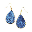 Acetate Tear Drop Pendant Accent Earrings E2453