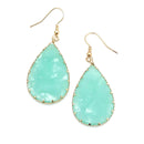 Acetate Tear Drop Pendant Accent Earrings E2454