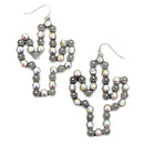 Cactus Cut out  Accent Earrings E2467