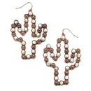 Cactus Cut out  Accent Earrings E2468