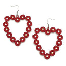 Copy of Floral Heart Cut out Accent Earrings E2470