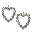 Floral Heart Cut out Accent Earrings E2471