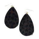 Animal Skin Texture Accent Tear Drop Earrings E2473