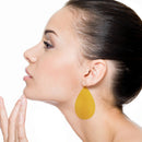 Animal Skin Texture Accent Tear Drop Earrings E2472