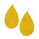 Animal Skin Texture Accent Tear Drop Earrings E2474