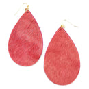 Animal Skin Texture Accent Tear Drop Earrings E2476