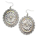 Concho Design Accent Metal Earrings E2502