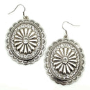Concho Design Accent Metal Earrings E2503