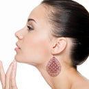Wooden Filigree Accent Earrings E2518
