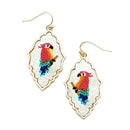 Material Patch Accent parrot Earrings E2536