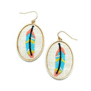 Material Patch Accent Horse Earrings E2538