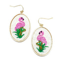 Material Patch Accent Drink Earrings E2539